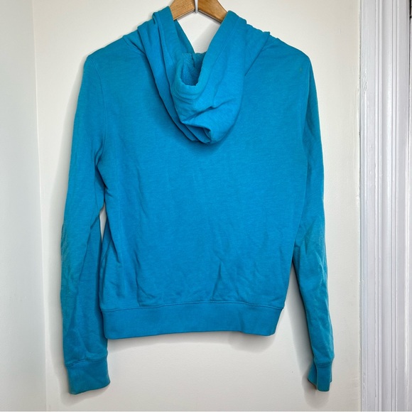 Victoria’s Secret PINK Hooded Sweatshirt Holographic Pink graphic Medium FLAWS - Picture 7 of 14